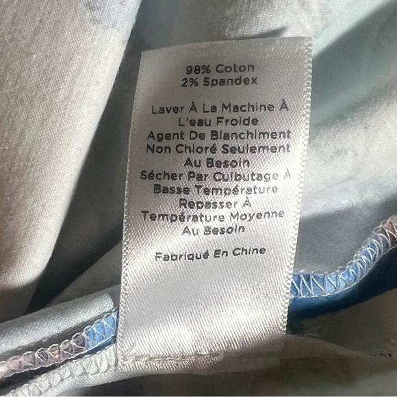 Talbots Cotton Floral Pleated A Line Wildflower Blue + Yellow on White, Sz 14 - Picture 8 of 8